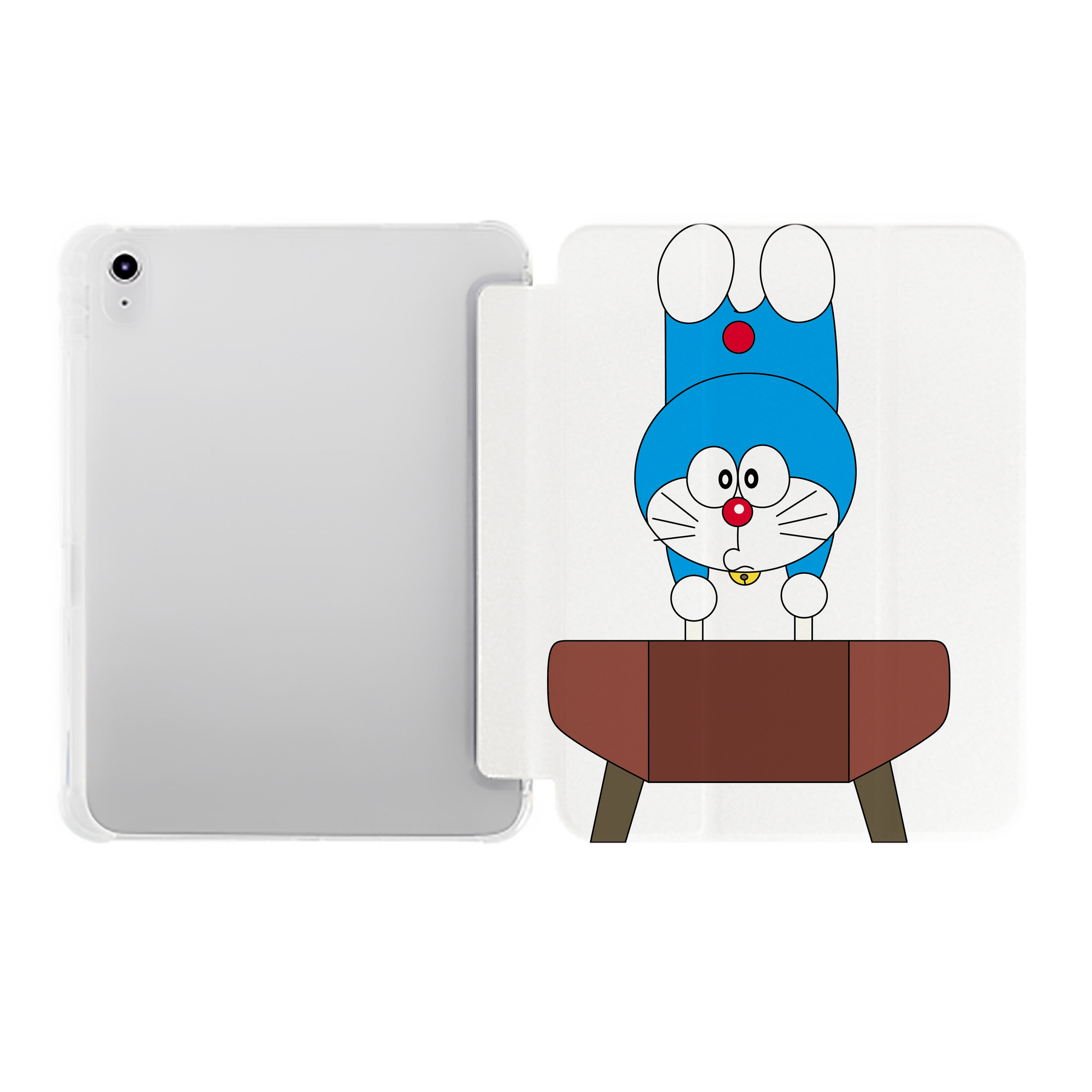 （画像用） ドラえもん Doraemon IPad ケース ペン収納付き 三つ折りスタンド PUレザー×シリコン 対応機種9.5/10.5/10.9インチ